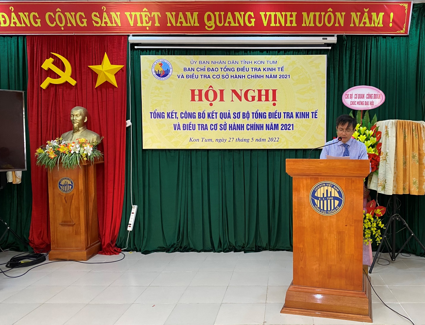Hội nghị Tổng kết và công bố kết quả sơ bộ Tổng điều tra kinh tế và Điều tra cơ sở hành chính năm 2021 trên địa bàn tỉnh Kon Tum